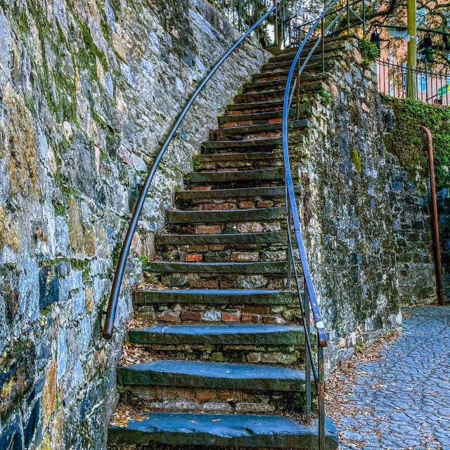 ugc stone stairs on river street