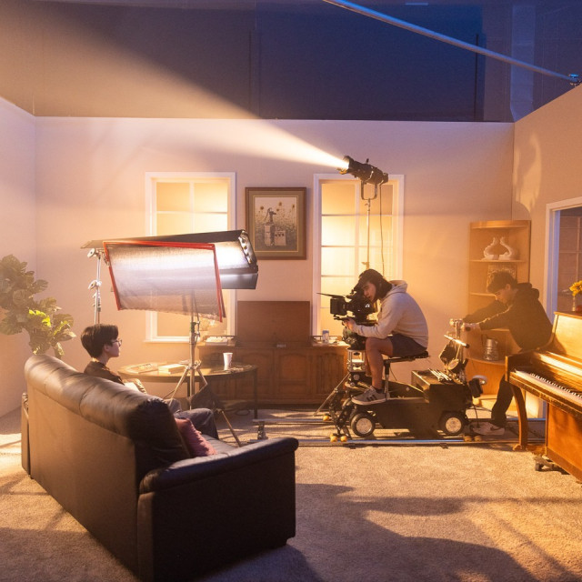 filming inside Savannah State studios