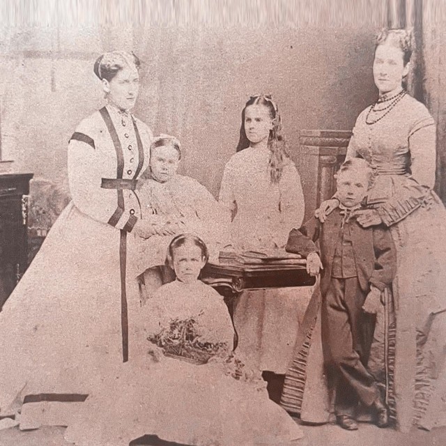 A vintage portrait of Andrew Low II's children.