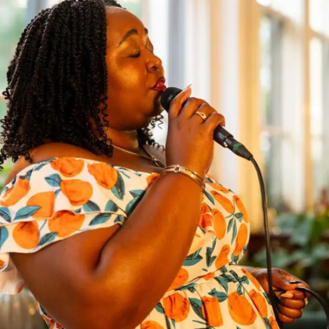 Savannah, GA native singer Laiken Love performing a song.