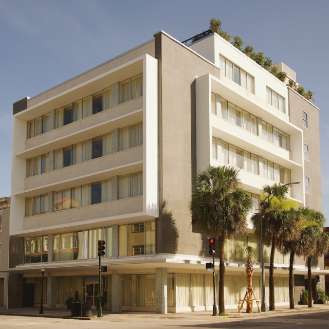 The exterior of Municipal Grand Hotel Savannah