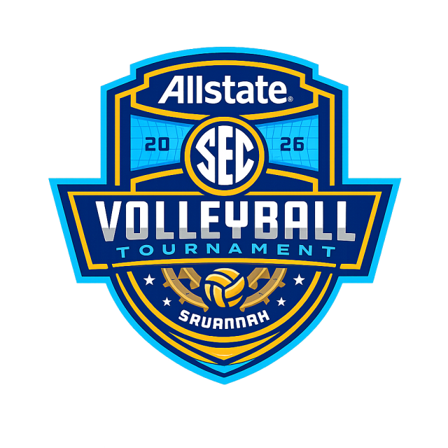 The 2026 SEC Women’s Volleyball logo.