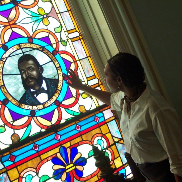 Stained Glass at Savannah's First African Baptist Church