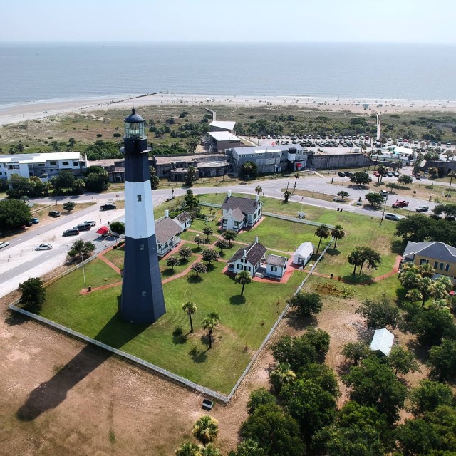 tybee island lighthouse drone