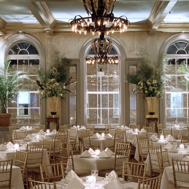 The upstairs dining room at Garibaldi Cafe in Savannah, Georgia