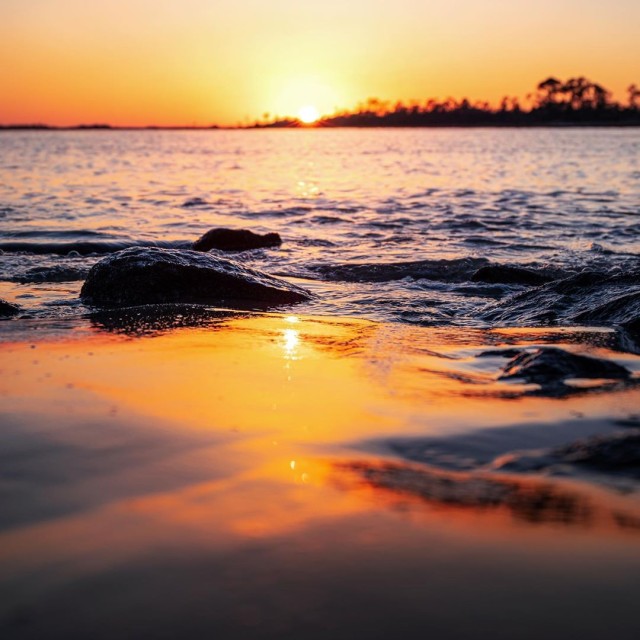 back river sunset tybee island