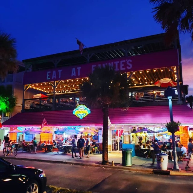 Tybee Island Fannie's on the Beach Dining Patio Nightlife