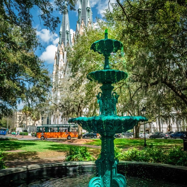 Lafayette Square Fountain and Cathedral