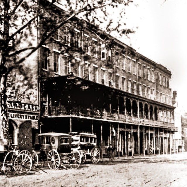 A historic photo of the Marshall House from 1867.