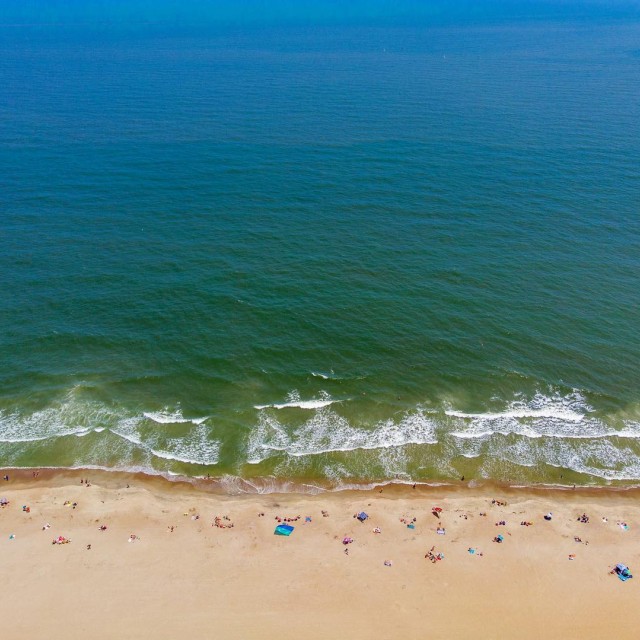 tybee island beach drone