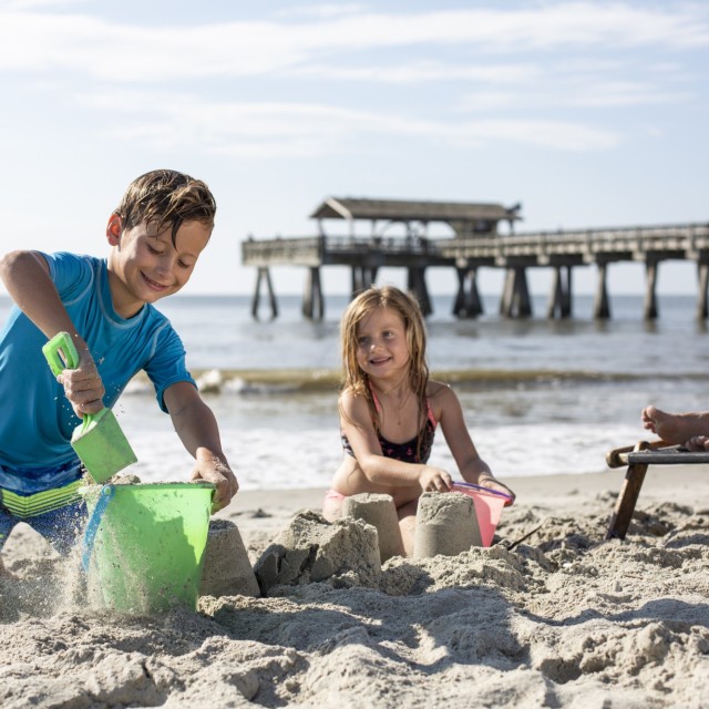 tybee pier kids sandcastle