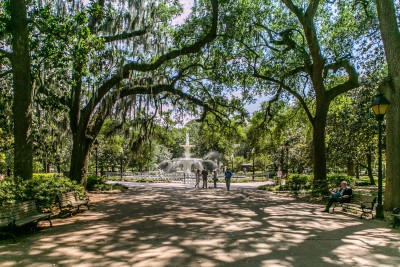 Forsyth Park is a popular place to visit in Savannah, Georgia.