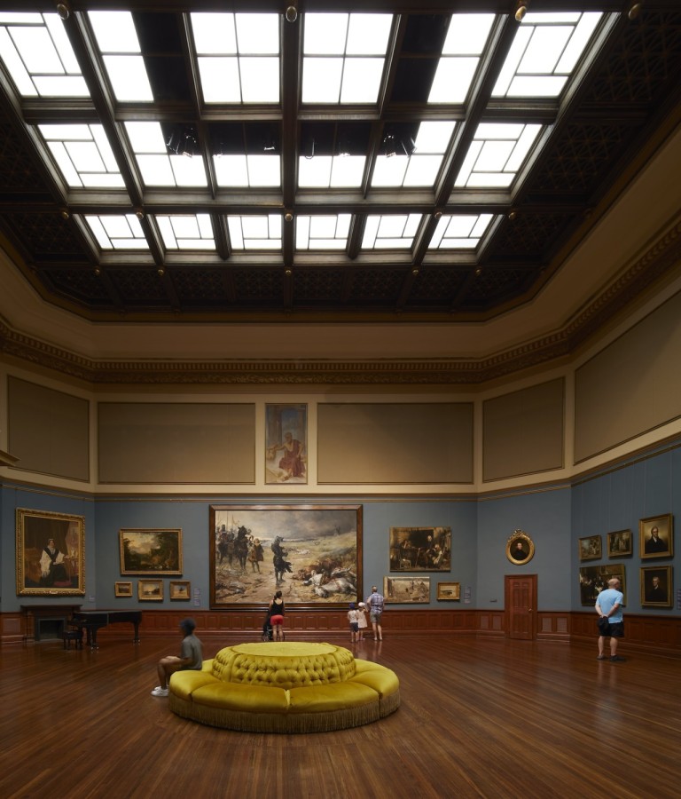 An open art gallery room.