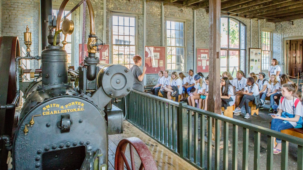Georgia State Railroad Museum student tour group