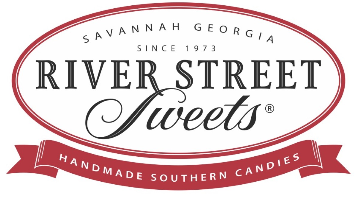 River Street Sweets red and white logo