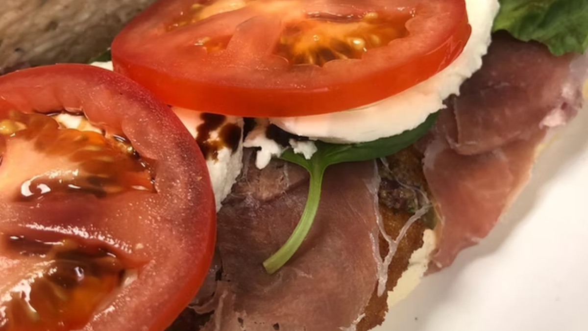 A loaded deli sandwich.