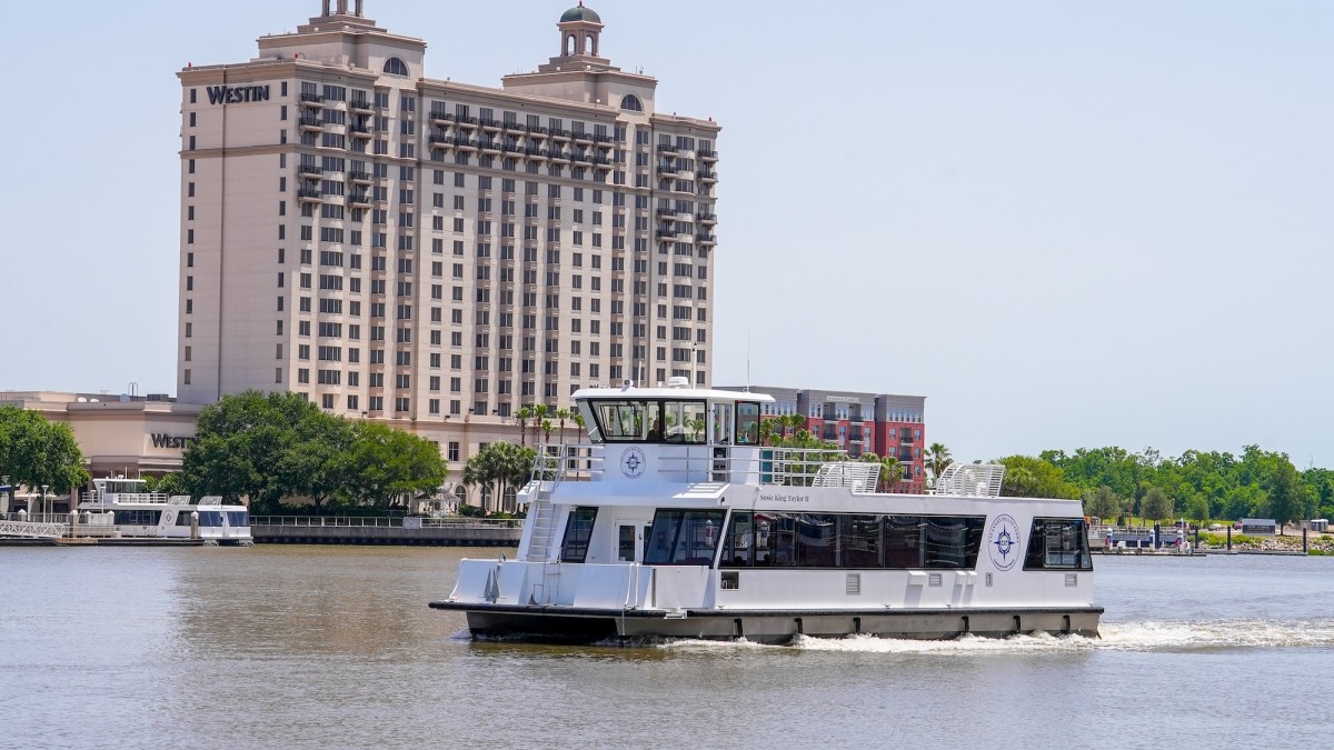 A ferry boat on the Savannah River.