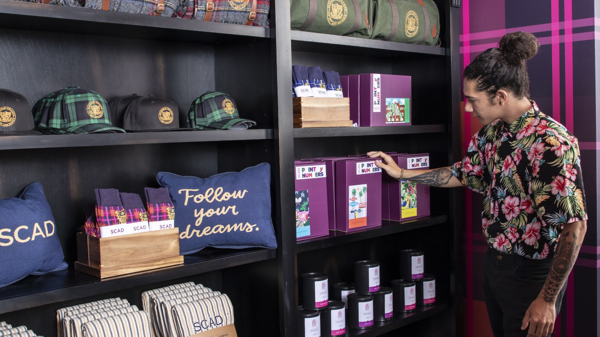 A shopper viewing retail options to buy.