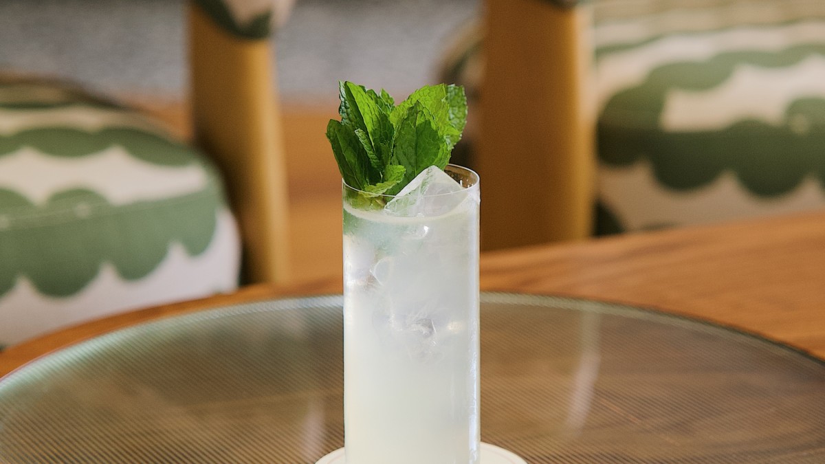 A craft cocktail from Municipal Bar.