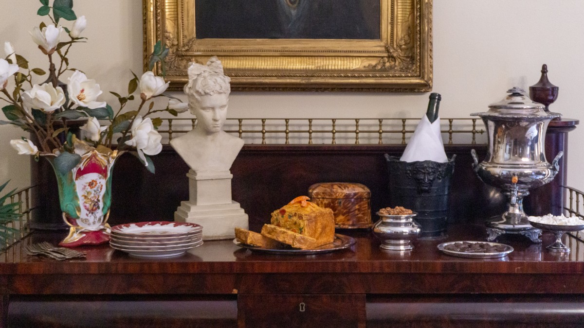 The parlor room of the Juliette Gordon Low House in Savannah, GA.