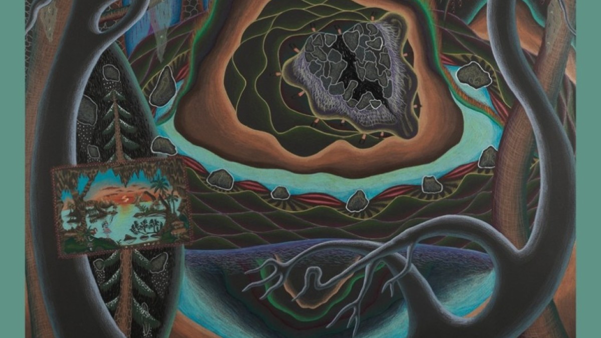 A painting depicting Ossabaw Island in the 1960s.