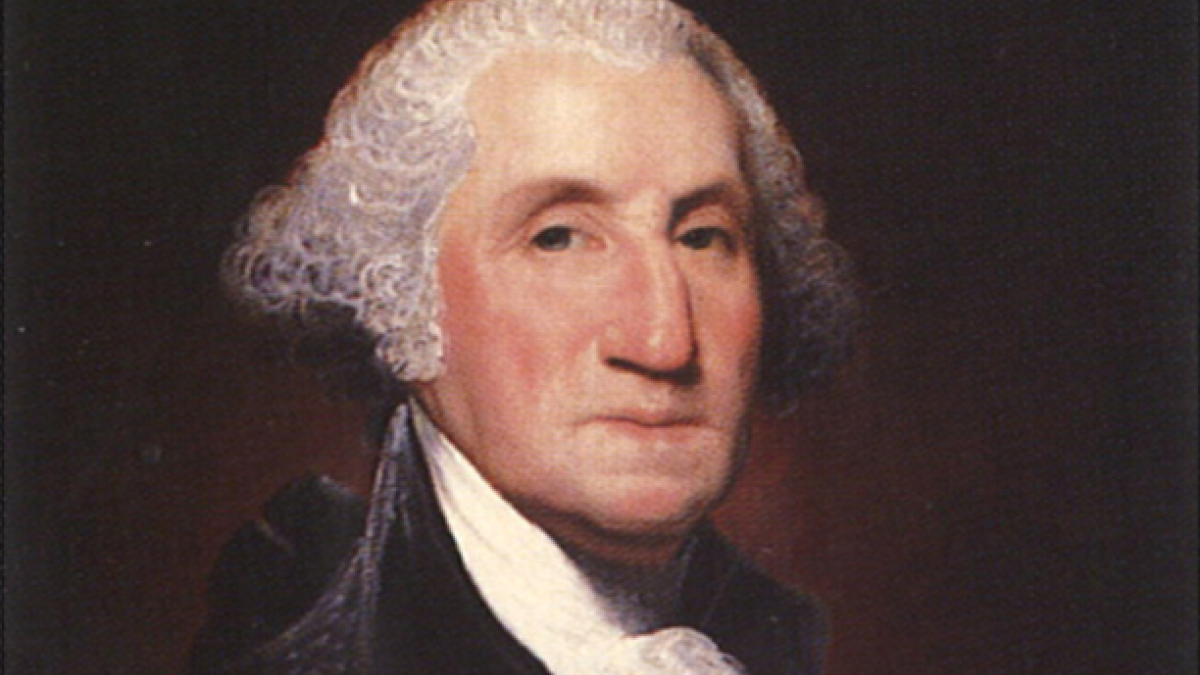 A painting of Georgre Washington.