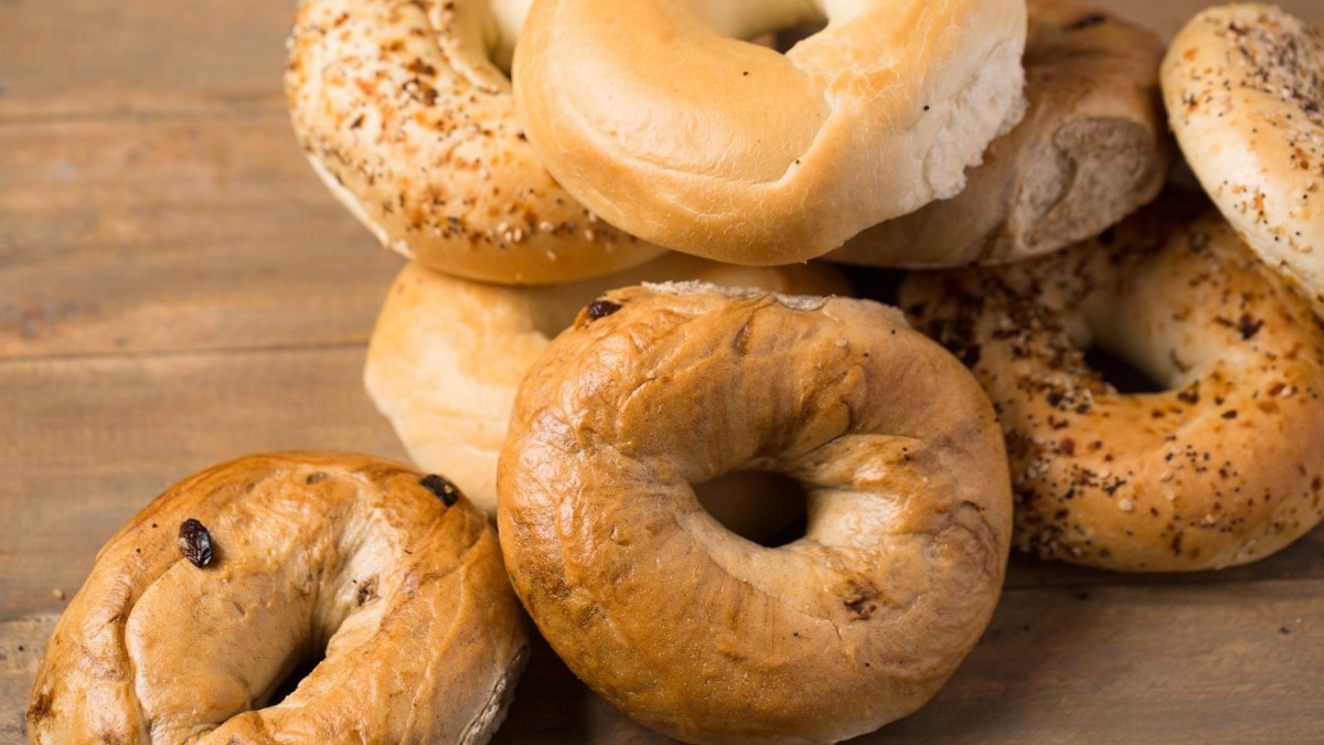 Bagels at Goose Feathers Café