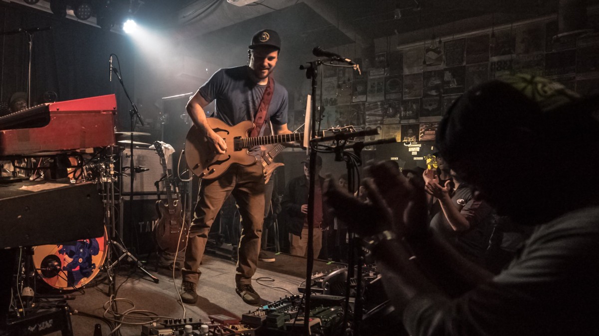 Band playing on stage at Barrelhouse South in Savannah, Ga.