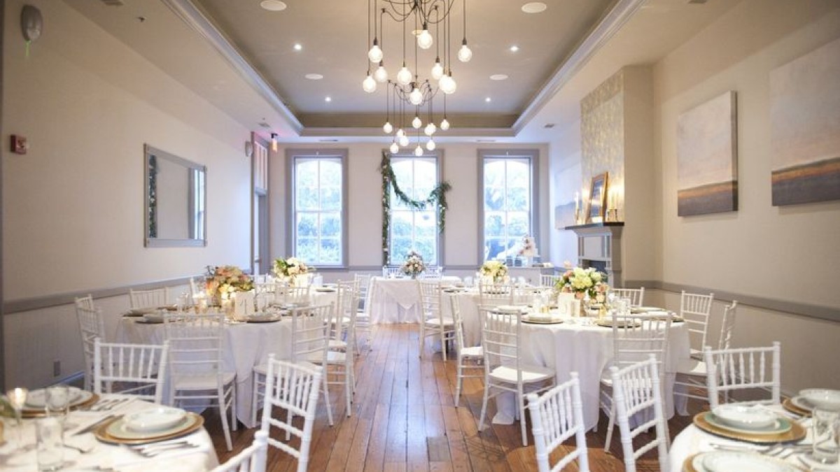 The banquet room at 10 Downing at Churchill's Restaurant and Pub in Savannah