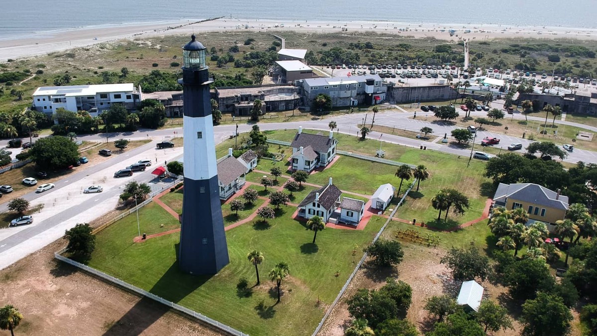 tybee island lighthouse drone