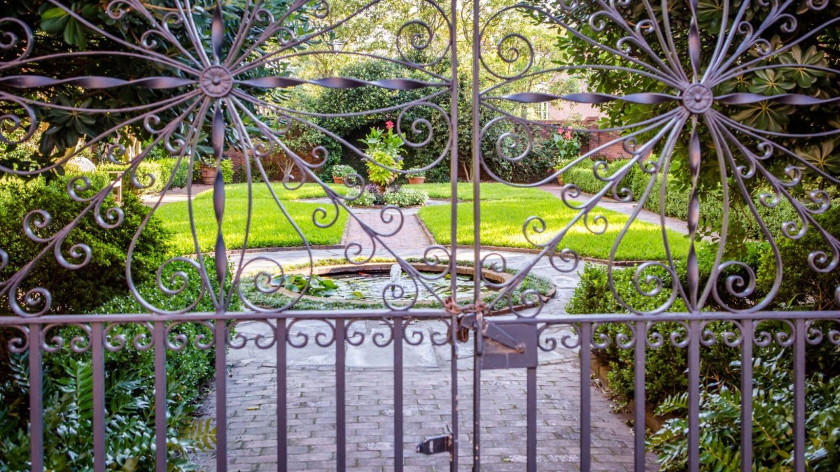 The courtyard at the Davenport House Museum in Savannah, Georgia.