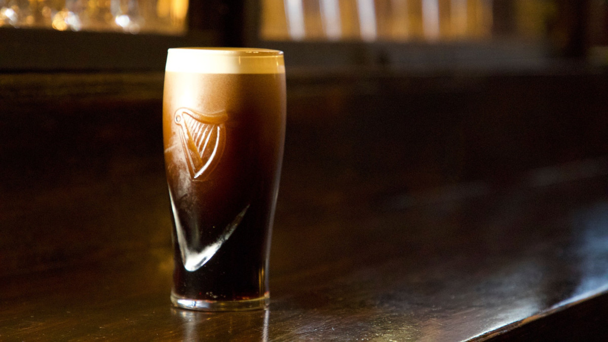 A beer on a pub bar in Savannah, Georgia