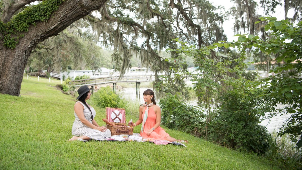 moon river picnic outdoors girls friends
