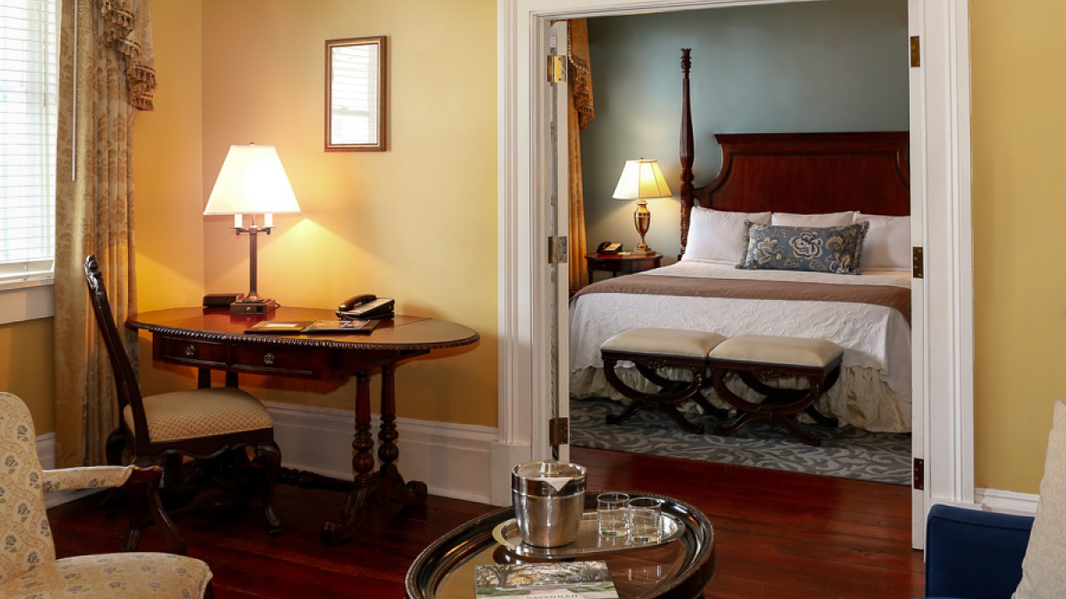 Marshall House. An elegant suite inside the Marshall House in Savannah, Georgia.