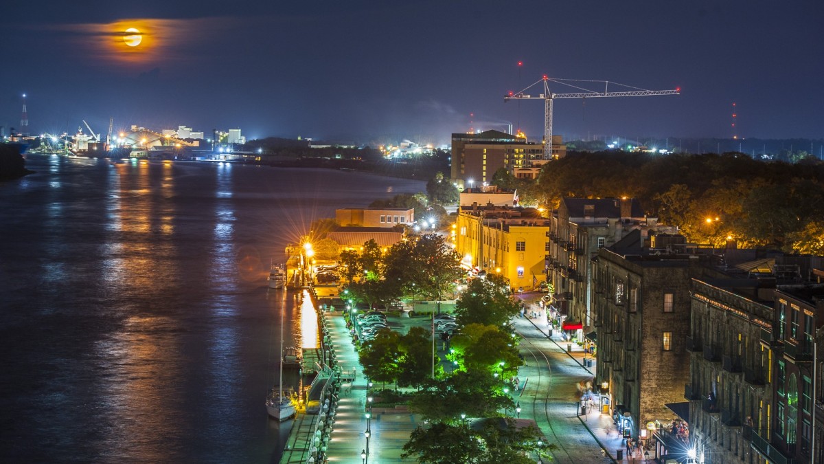 River Street Evening by Geoff Johnson River Street Evening by Geoff Johnson