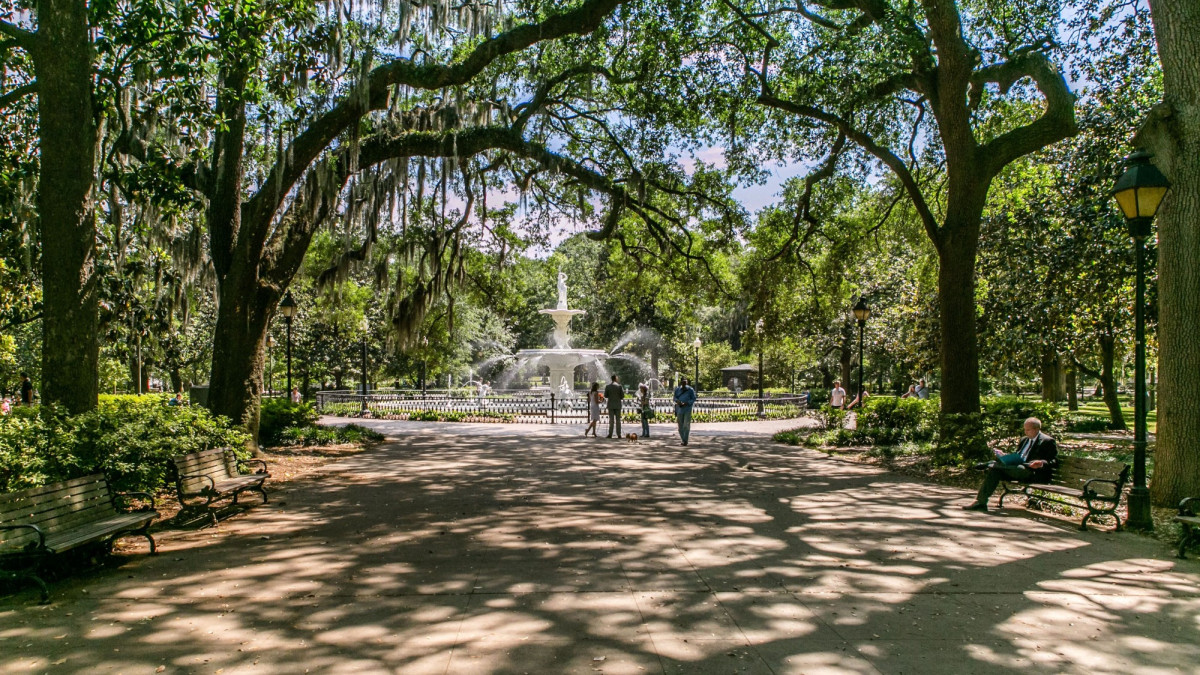 Forsyth Park is a popular place to visit in Savannah, Georgia.