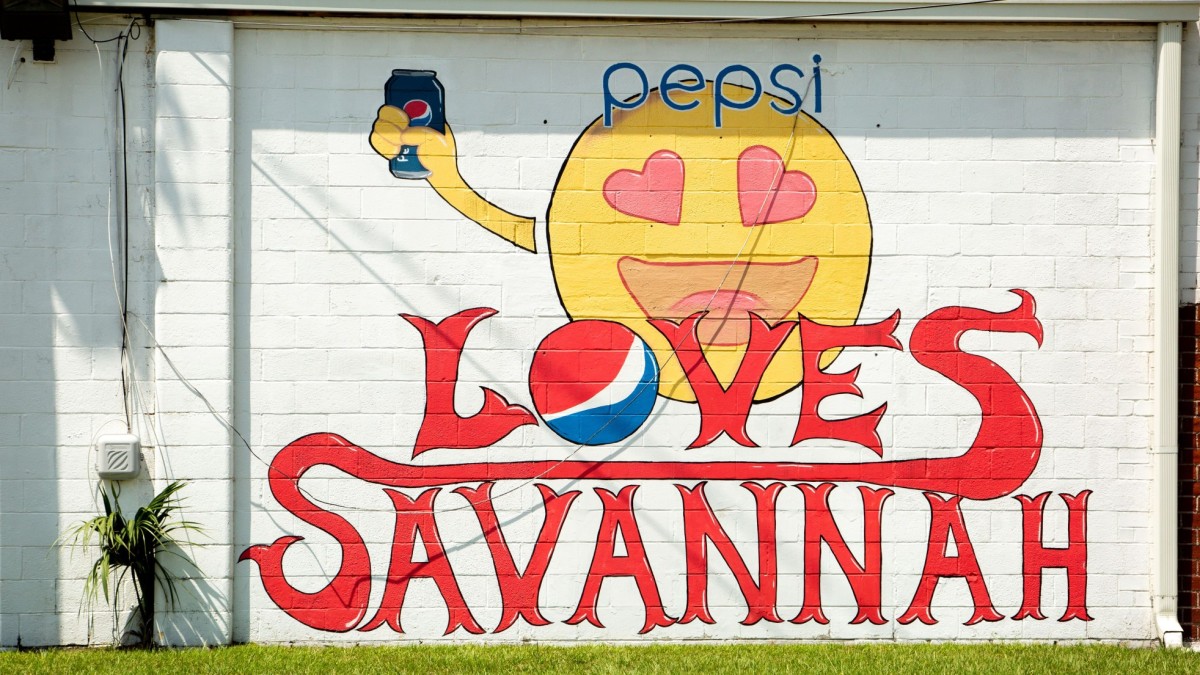 The Pepsi Bottling Plant Mural The Pepsi Bottling Plant is home to this adorable mural.