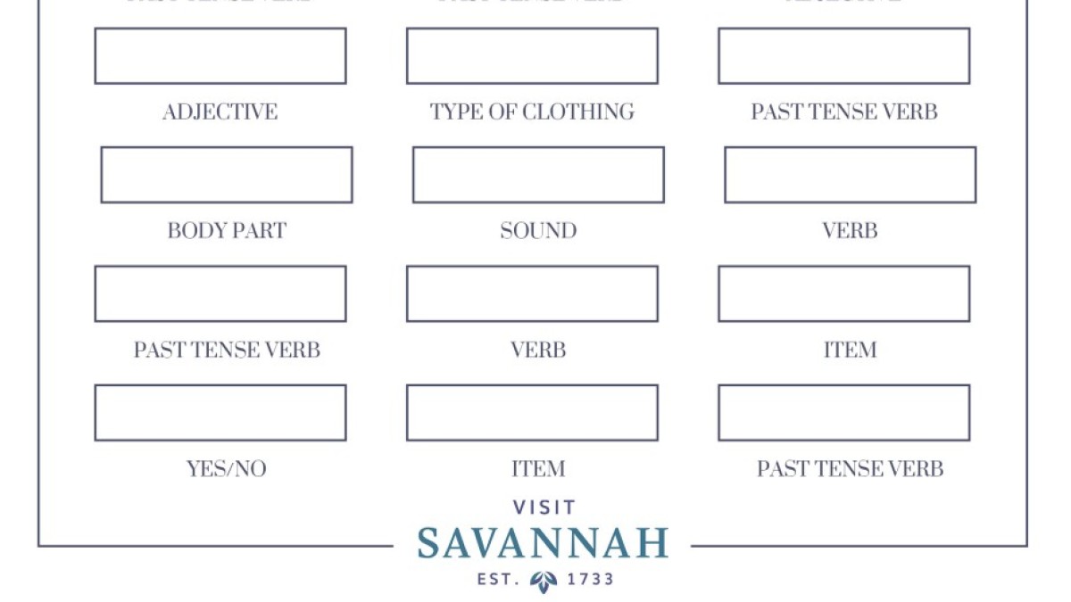 savannah mad lib game