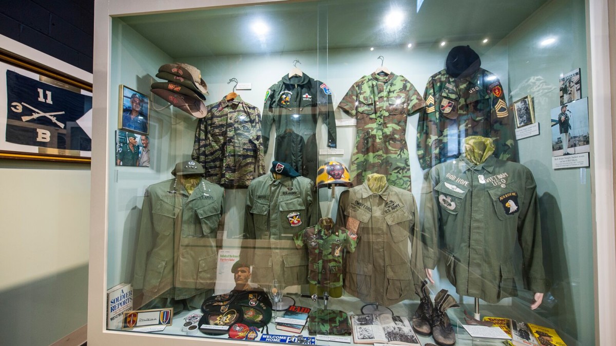 Military memorabilia at the Webb Military Museum in Savannah, Georgia