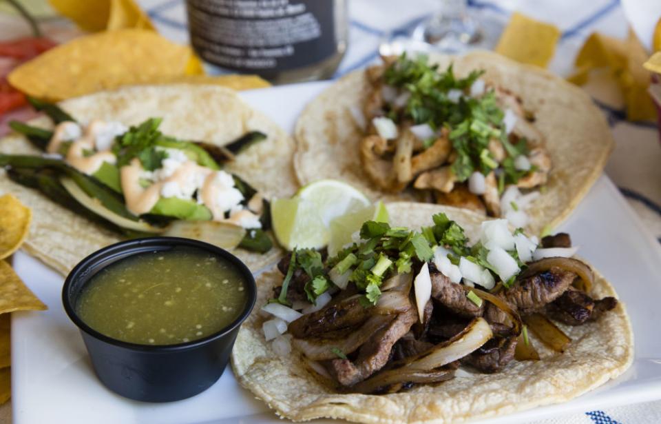 Street-style Tacos - Tequila's Town offers 10 different street style tacos on their daily menu. Street-style Tacos - Tequila's Town offers 10 different street style tacos on their daily menu.