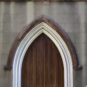 pointed archway in gothic revival archtecture style