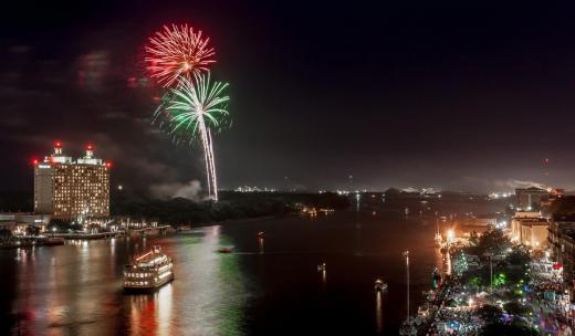 Fireworks on River Street Fireworks on River Street Savannah