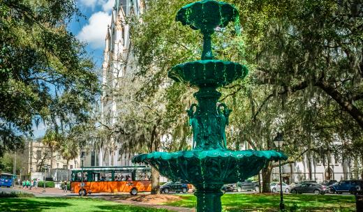 Lafayette Square Fountain and Cathedral Lafayette Square Fountain and Cathedral