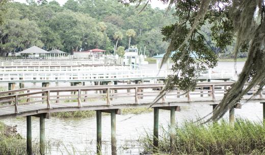 dockside picnic, Moon River District, Savannah