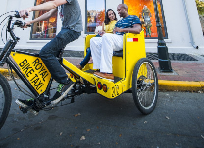 Pedicab Couple by Geoff Johnson