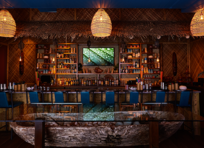 The bar at Water Witch Tiki Bar in Savannah, Georgia