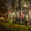 A haunting picture of Hamilton Turner Inn at night