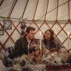Alpine Village couple in a yurt