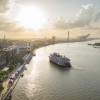 riverboat on the Savannah River at sunset