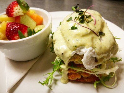 B. Matthews Eatery Crab Cake Benedict B. Matthews Eatery